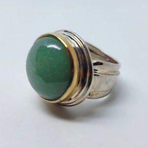 Aventurine and Sterling Statement Ring by RLM Studio